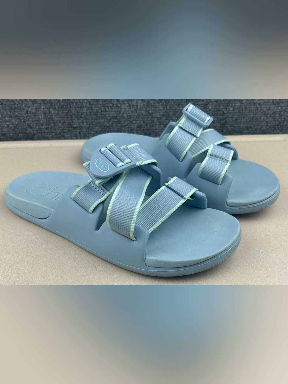 Chaco Chillos Slide Sandal Women’s 7 Blue Adjustable Straps